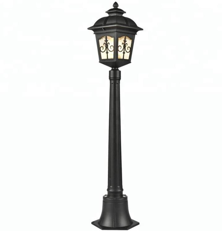 Venkovní dekorace starožitný hliníkový sloup osvětlení tyče zahradní lampy