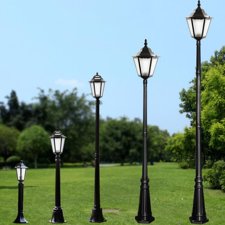 Hliníkový materiál Jednolůžkový Lamp Post Street Garden Post Lamp Lantern