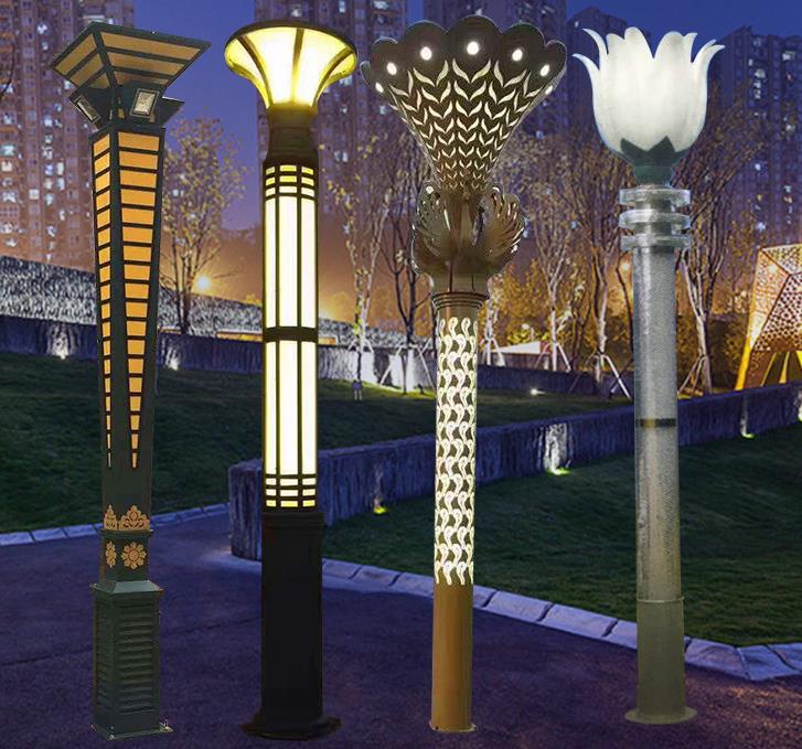 Venkovní zahradní lampa, vodotěsná čínská čtvercová lampa, krajinná lampa