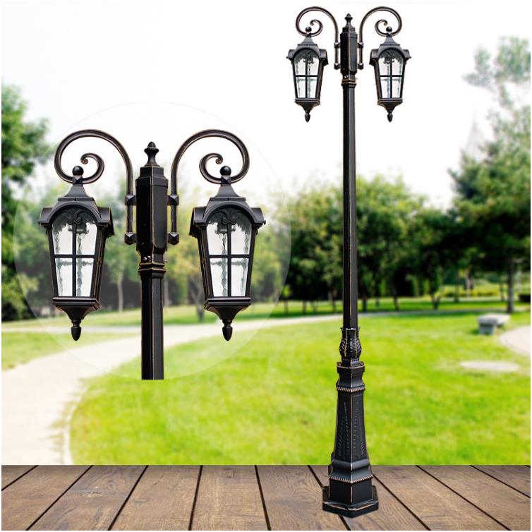 Litý hliník 3M dekorativní krajina zahradní lampa tyč, lampa sloup